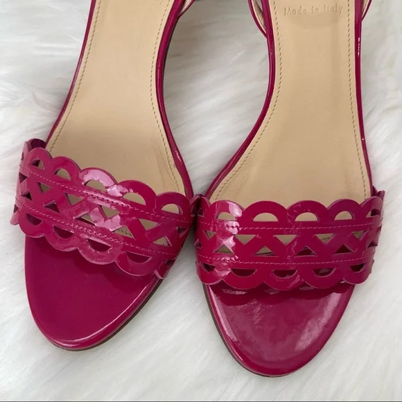 J. Crew Inez Patent Midheel Sandals 7.5 - Picture 8 of 14